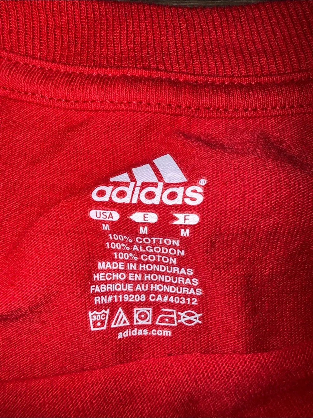 adidas Red NC State Wolfpack Long Sleeve Tee